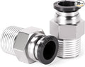 TAILONZ PNEUMATIC Male Straight 1/4 Inch Tube OD x 1/4 Inch NPT Thread Push to by TAILONZPNEUMATIC