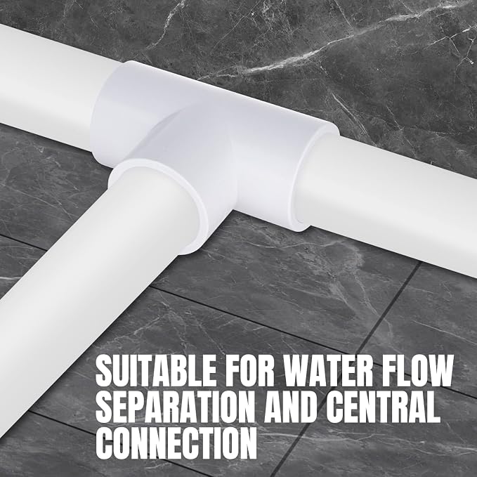 20-Packs 1/2 inch Tee PVC Fitting 3 Way Furniture Grade Pipe Elbow Connector - Image 5