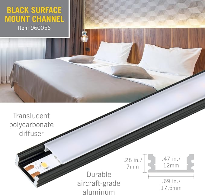 Armacost Lighting LED Tape Light Mounting Channel, Surface Mount - Image 3