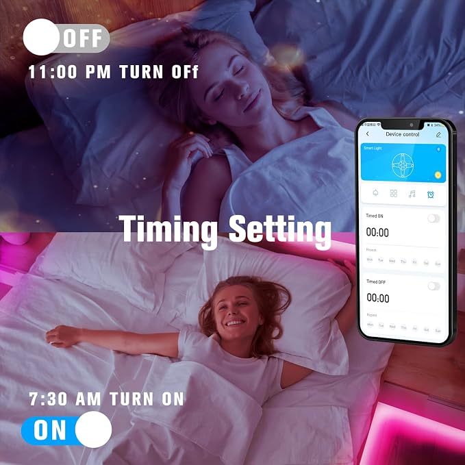 DAYBETTER LED Strip Lights 200 ft, Smart App Control Lighting Bedroom Rome Decor - Image 4