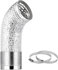 4 Inch 3 FT Flexible Dryer Vent Hose, 6-Ply Aluminum Foil Dryer Vent Kit by Unknown