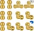 Plumbing Fittings 1/2 Inch, Push Pex Fittings Set, Push to Connect, by SUNGATOR