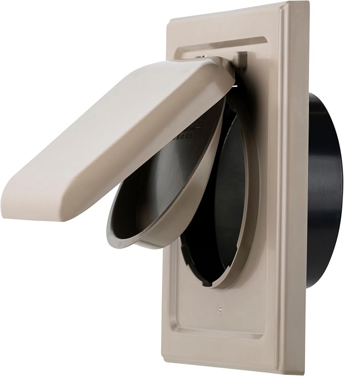 NO-PEST VENT Dual Door Dryer Vent Cover 4 Inch Outdoor, Made in USA, Highest by No-PestVent