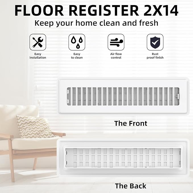 Floor Register 2x14-4 Pack Vent Covers - Image 4