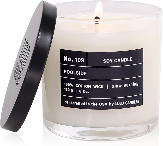 Lulu Candles | Poolside | Luxury Scented Soy Jar Candle | Hand Poured in The by LULUCANDLES
