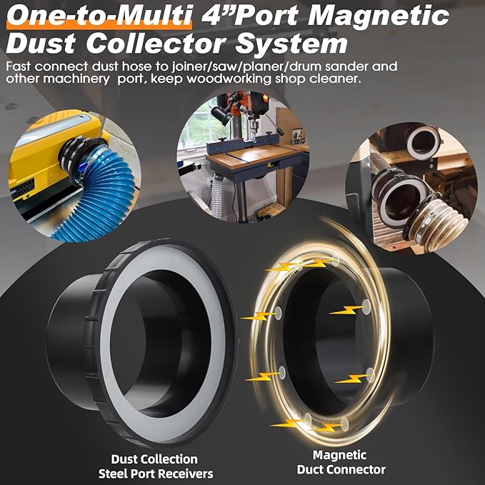 4" Magnetic Dust Collection Fittings - Image 5