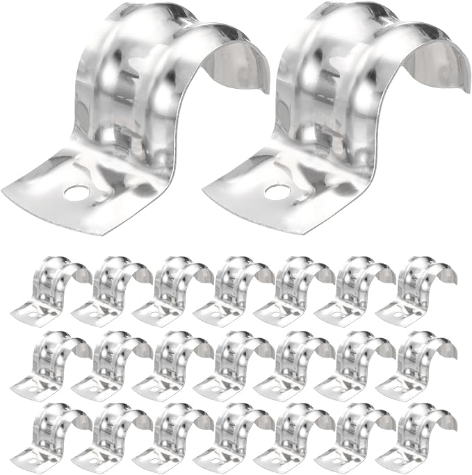 MECCANIXITY 52pcs Conduit Clamp 13/16 Inch 20mm, 1 Hole Stainless Steel Pipe by MECCANIXITY