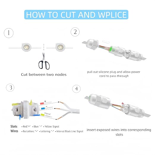 Waterproof 3PIN Wire Connector for Permanent Outdoor Lights, String Light - Image 6