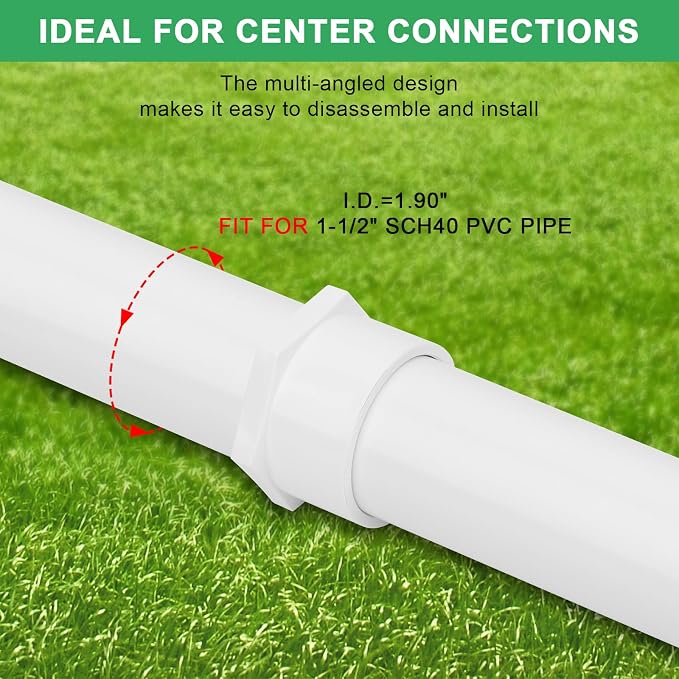 6Pack 1-1/2" PVC Male Adapter Pipe Fittings Furniture Grade SCH40 2-Way 1.50" - Image 3