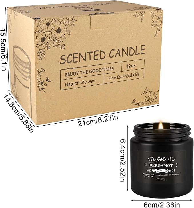 YOROXRG Scented Candles Gifts Set 12 Pack Soy Wax Travel Tin Jar Candles - Image 8
