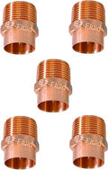 EZ-FLUID 1-1/2" C X MIP LF Copper Male NPT Adapter Pressure Copper Fittings by EZ-FLUIDPlumbingProducts
