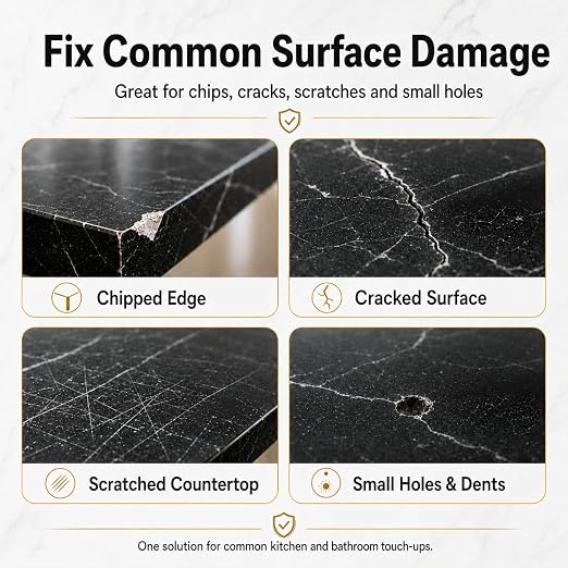Black Tile Repair Kit for Landlords/DIYers: no Fading/Sands Easy in 1h | fixes - Image 4