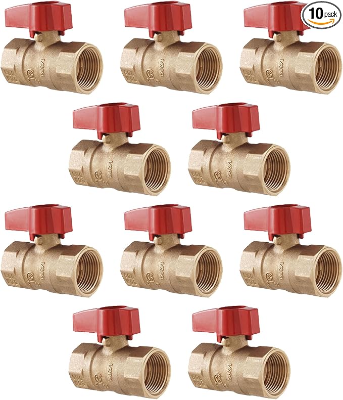 PROCURU 3/4-Inch FIP Straight Gas Ball Valve, Rust Resistant Brass, by PROCURU