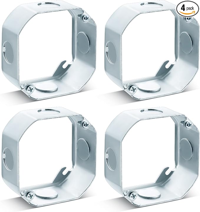 Copkim 4 Pcs 4 Inch Octagon Extension Ring Ceiling Outlet Box 1-1/2-Inch Deep by Copkim