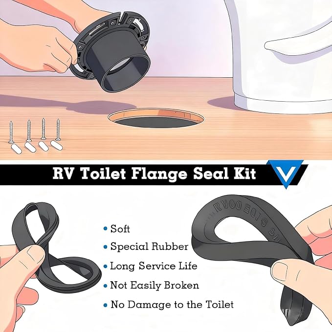 385345892 RV Toilet Seal Kit Compatible - Image 3
