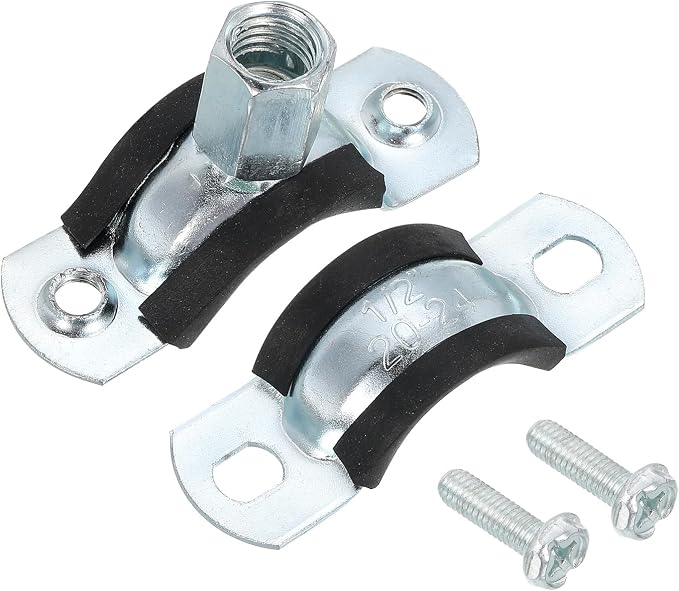 uxcell 6 Pcs Adjustable Pipe Bracket Clamp, 3/4" Wall Ceiling Mount Split Ring - Image 3