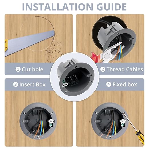 4.25 inch Round PVC Electrical Box 18 cu in ETL Listed | 2-hour fire rated new - Image 5