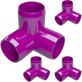 1” 3-Way Elbow Furniture Grade PVC Fitting in Purple, Made in USA, UV-Resistant by FORMUFIT