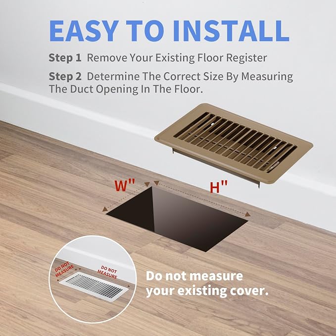Howeall 4" x 8" Floor Register 2 Pack - Image 6
