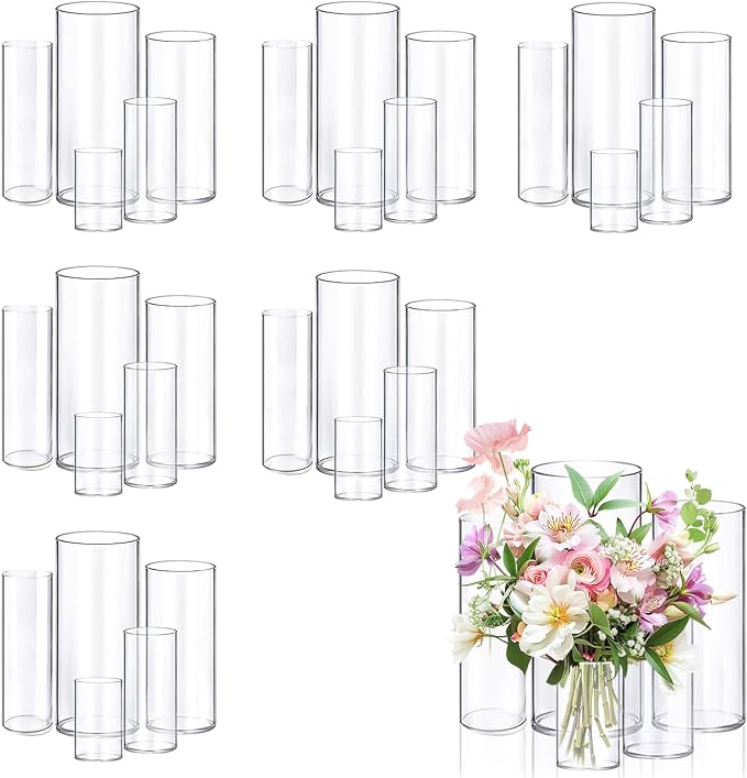 30pcs Glass Vase Cylinder Vases by Unknown