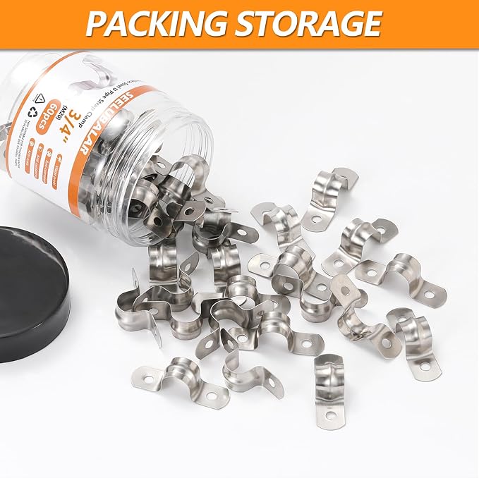 60Pcs M20 Stainless Steel Conduit Clamps | Conduit Clamps, Heavy Duty Pipe - Image 6