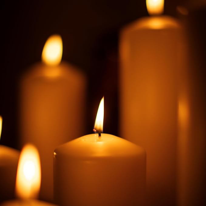 Stonebriar Unscented White Tall Pillar Candles, 35 Hour Burning Candle Pillars - Image 10