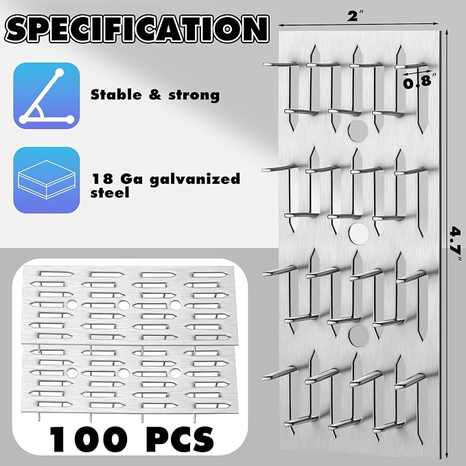 100 Pcs Blulu Impaling Clips Acoustic Panels, Drywall Repair Impaler Push-on - Image 2