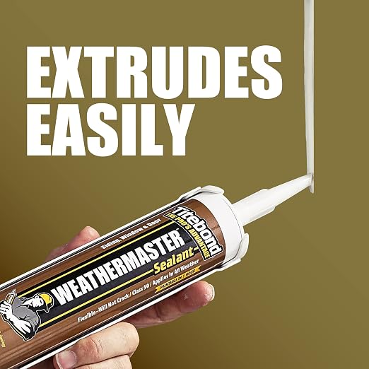 Titebond 43991 Weather Master Sealant Cartridge, 10.1 oz., Crystal Clear - Image 6