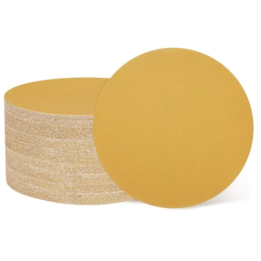 HARFINGTON 100 Pcs 5 Inch Sanding Discs 320 Grit Yellow Aluminum Oxide | Hook by HARFINGTON