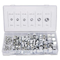 NEIKO 50432A Hex Nut Assortment Set | 150 Pc Nylon Locking Nuts | A3 Steel Hex by NeikoTools