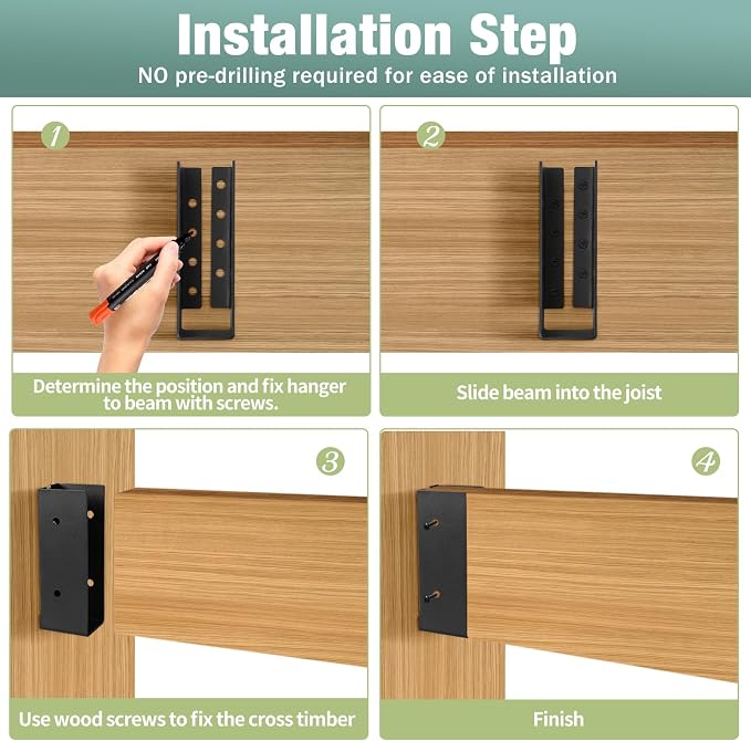 2x6 Joist Hanger 8PCS, Outdoor Trim Concealed-Flange Joist Bracket | Railing - Image 5