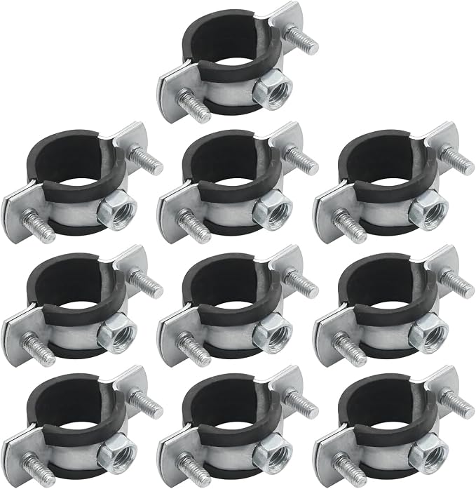 VIKKSAER 10Pcs Adjustable Pipe Bracket Clamp, Pipe Clamp Split Ring Hanger - Image 7