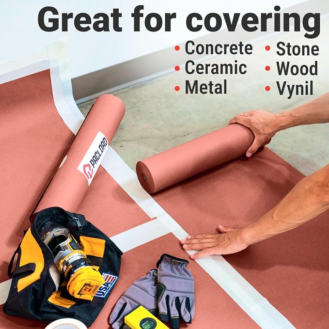 Floor Protection Paper 36" x 166' Red Rosin Paper Roll, Made in USA - Image 4