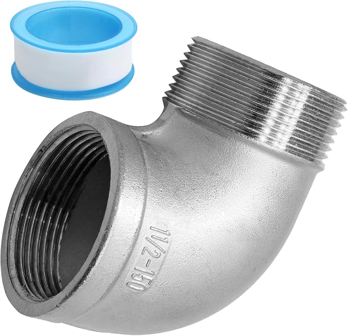 1 Pack Street Elbow, 90 Degree 1-1/2 Inch, Stainless Steel | Male and Female - Image 2