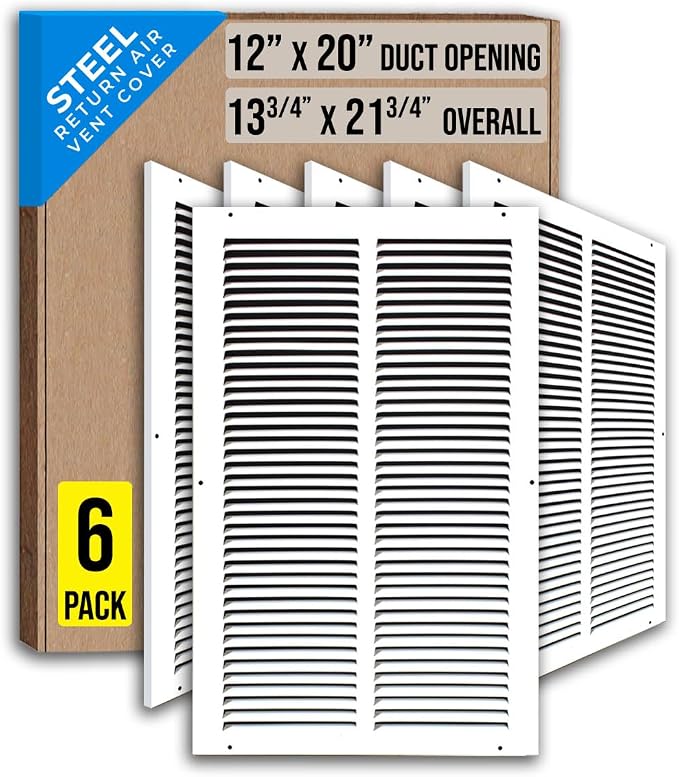 Fits 12x20 Duct Opening | Steel Return Air Grille by Handua | Vent Cover Grill by Handua