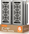 Floor Register 4x10, Heavy Duty Walkable Steel Floor Vent Covers, Easy Adjust by HQZHQZ