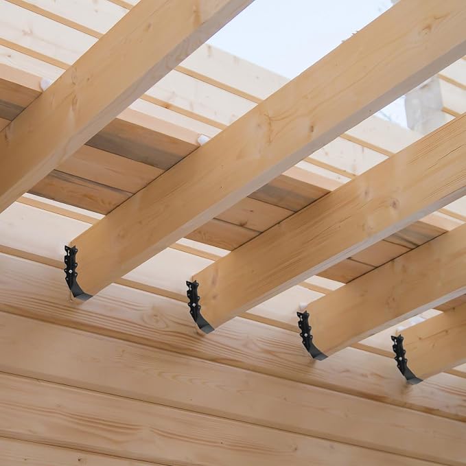 50Pcs Black 2x8 Joist Hangers for Wood, 18 Gauge Face Mount Joist Hanger - Image 7