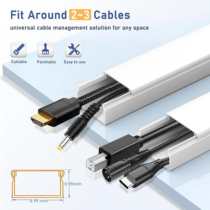 157" Paintable Cable Raceway Kit - Image 2