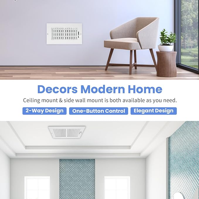 8 x 4 Inch Air Vent Covers for Wall or Ceiling - Image 7