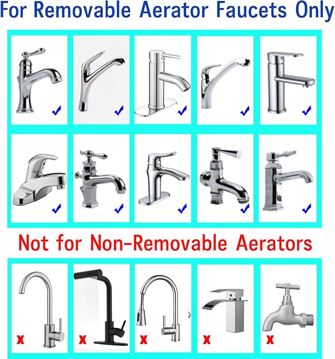 7 Pieces Male Thread Faucet Adapter Kit, Sink Faucet Aerator Adapter | Male - Image 7