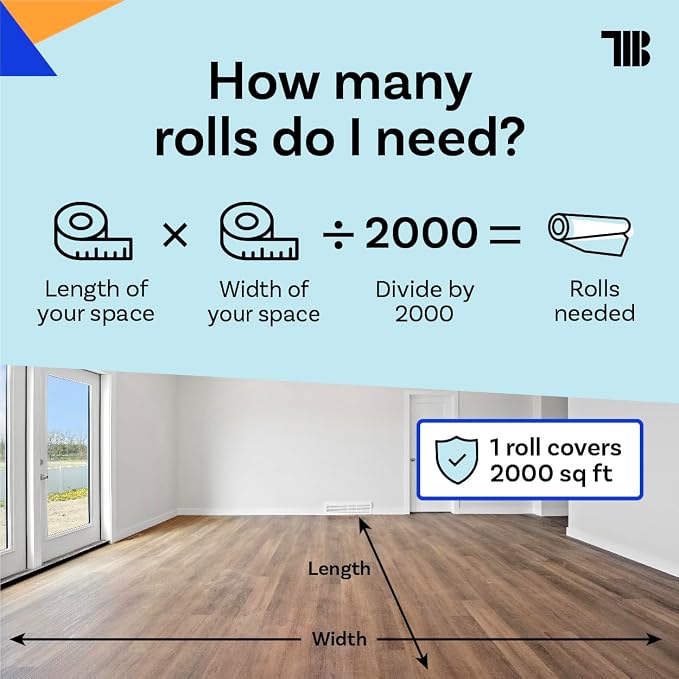 Floor Protection Film, 48 inch x 500' roll, Made in USA, Temporary Covering - Image 7