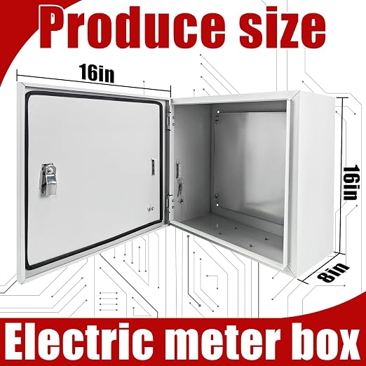 Electrical Box 16 x 16 x 8 Inch Indoor Outdoor Electrical Enclosure Box Steel - Image 2