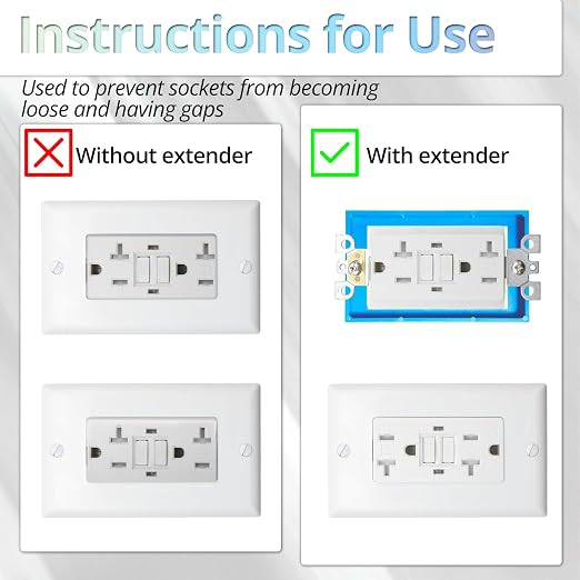 MAKERELE Single Gang Electrical Outlet Box Extender, 1 Pack | - Image 3