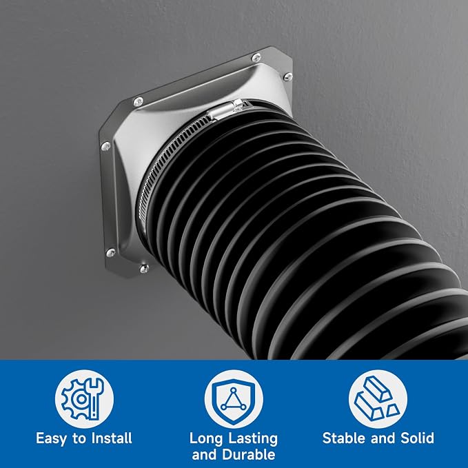 Hon&Guan 6 Inch Duct Connector, Metal Straight Pipe Flange - Image 4