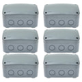 6 Pcs Gray Outdoor Waterproof Junction Box ABS Plastic Dustproof IP66 | by NineLeaf