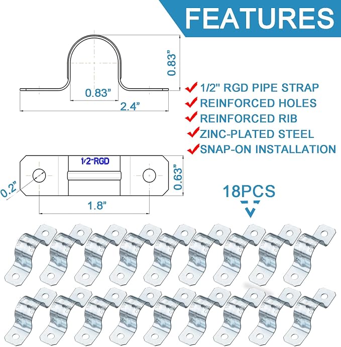 eflyefly 1/2 Flexible Metal Electrical Conduit Part Kit | - Image 7