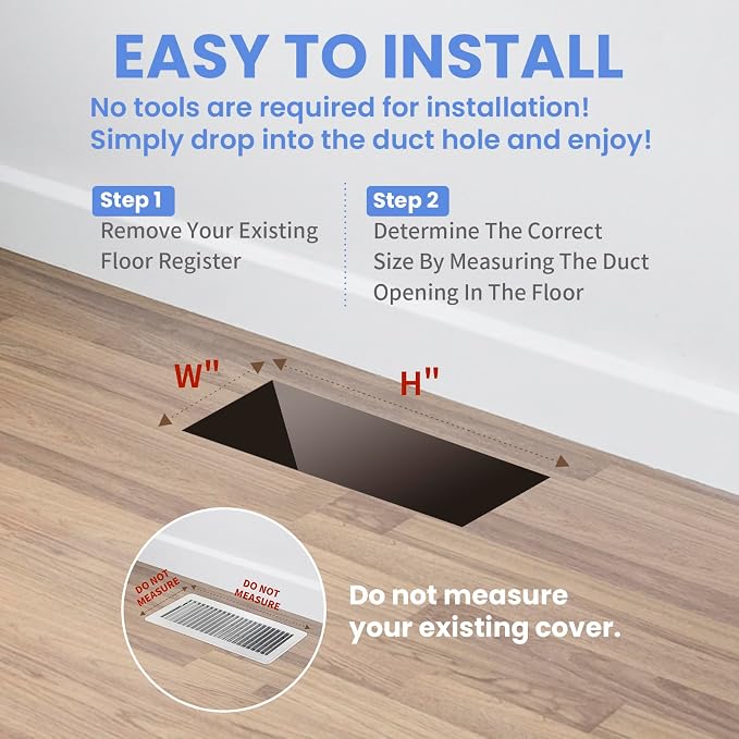 Howeall 2x10 Inches 4 Pack Heavy Duty Walkable Floor Register - Image 5