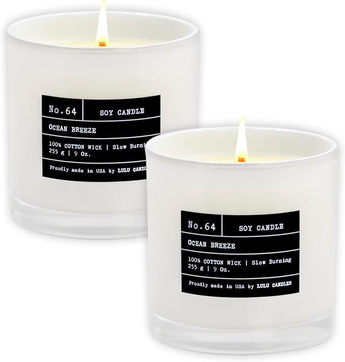 Lulu Candles | Ocean Breeze | Luxury Scented Soy Jar Candle | Hand Poured in - Image 3