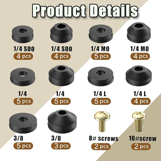 48 PCS Faucet Washer Assortment Kit Outdoor Faucet Repair Kit - Image 2