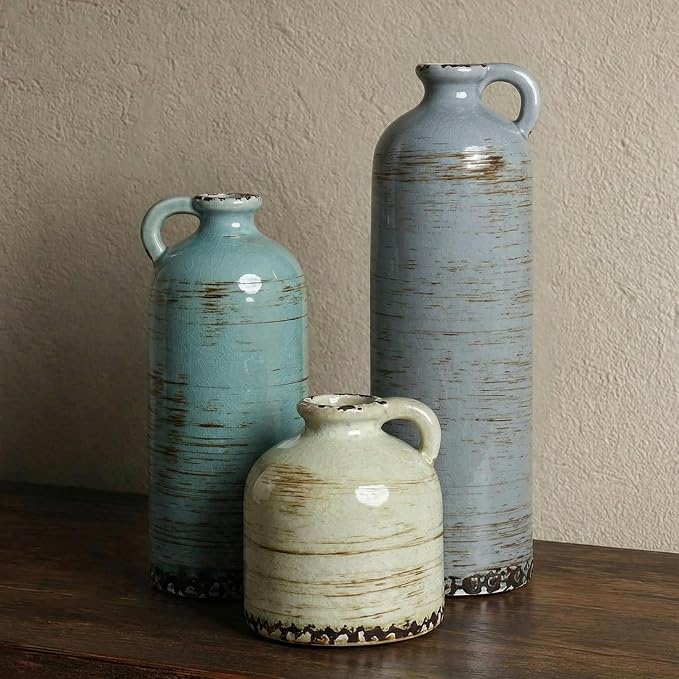 Modern Pottery Vase Set of 3 by CheeryStow